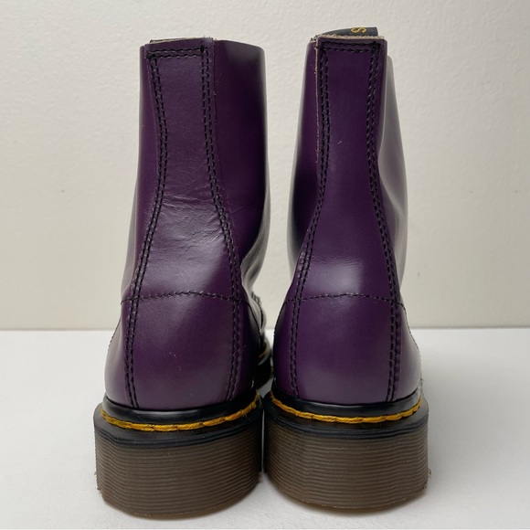 Vintage Dr. Martens England Purple Double Stitch 8 Eye Boots UK 6 - Picture 11 of 16